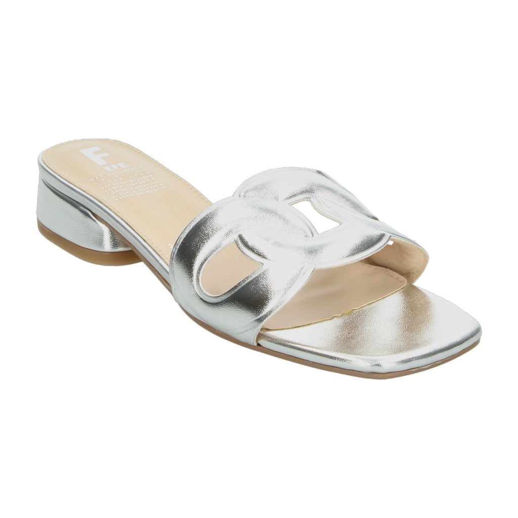 Sandalias Dama Efe Plateado Casual Mujer