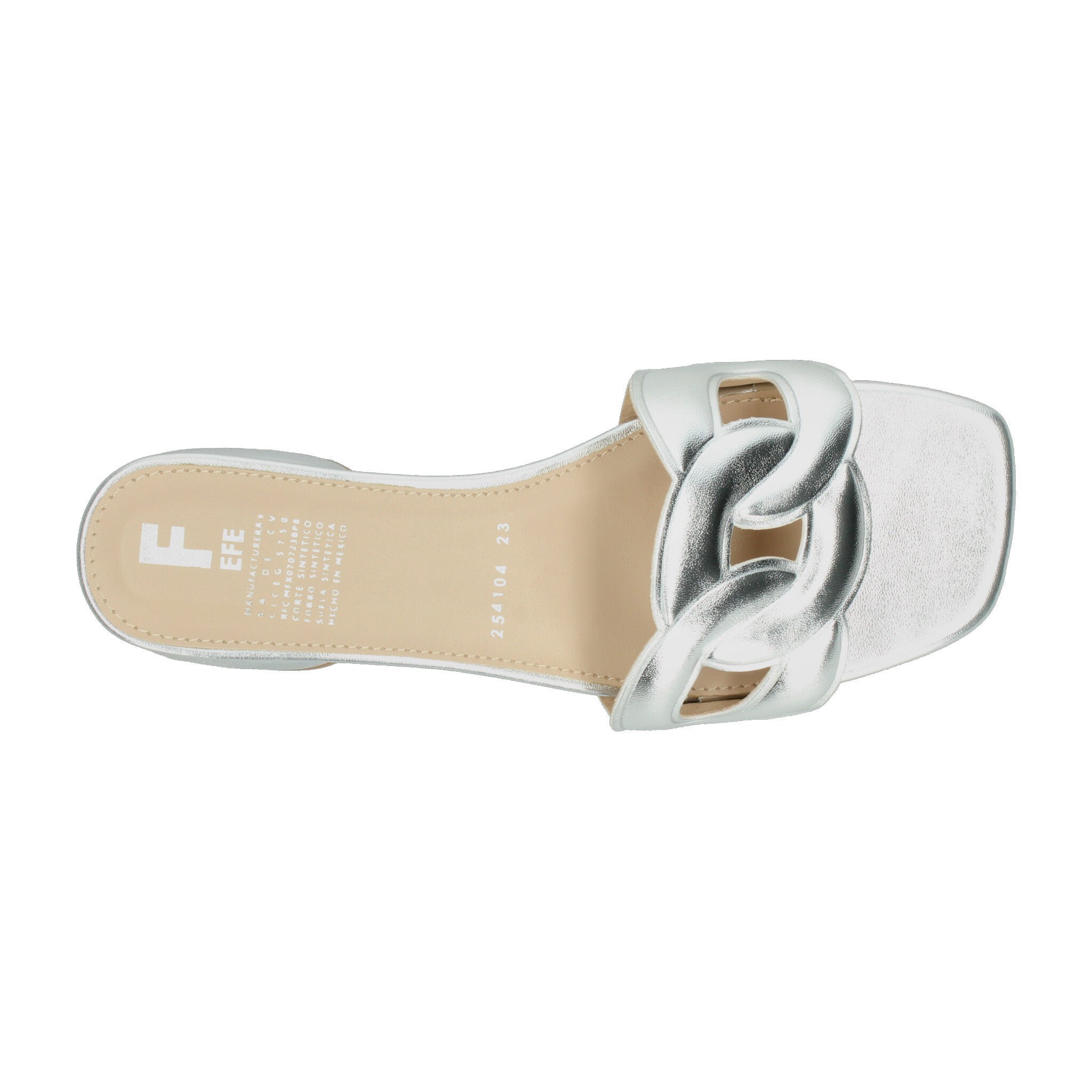 Sandalias Dama Efe Plateado Casual Mujer