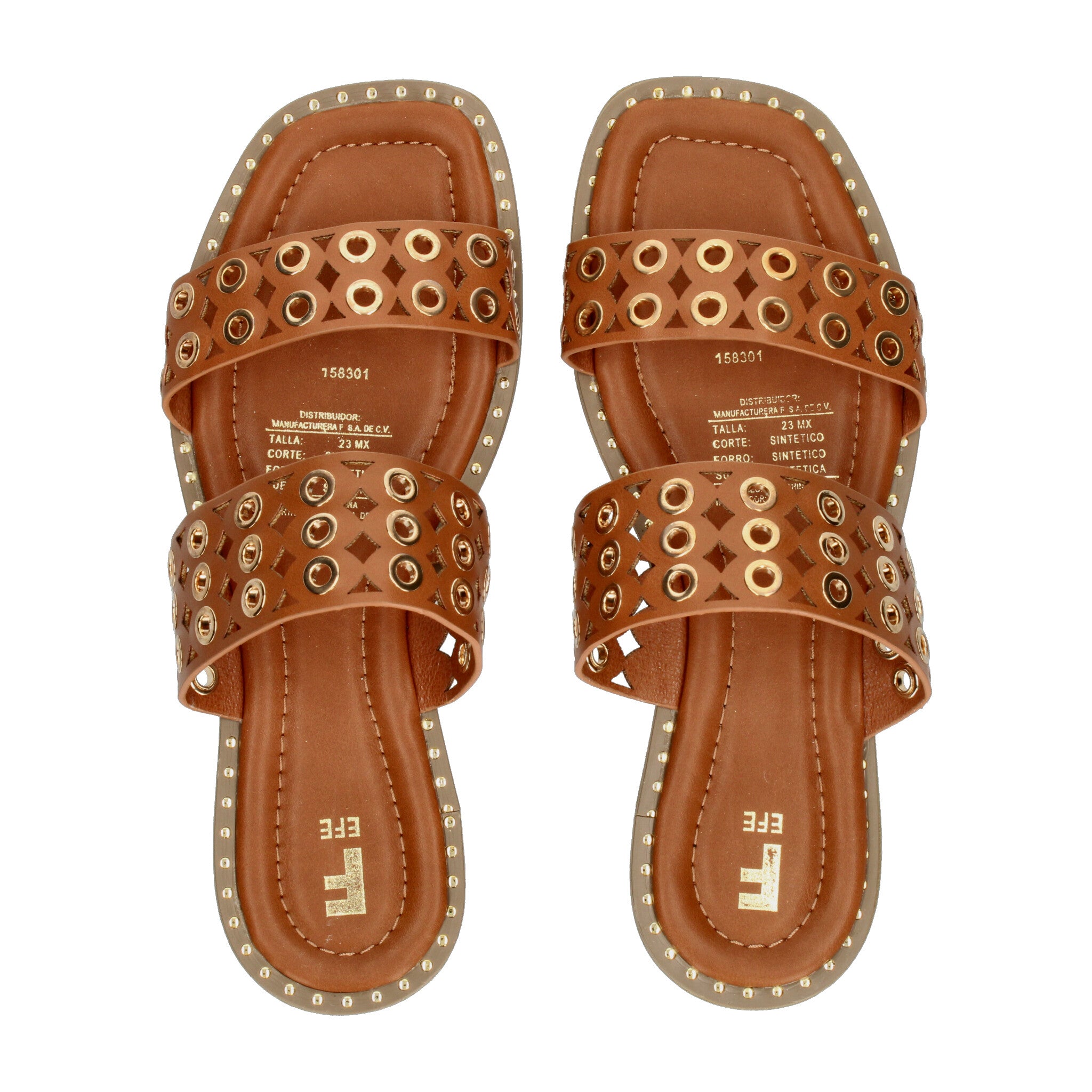 Sandalias Dama Efe Café Casual Mujer