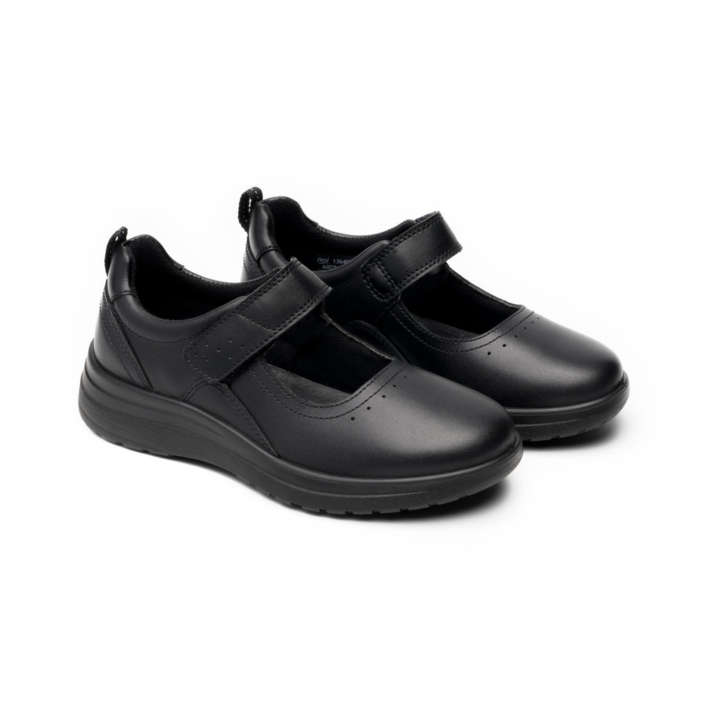 Zapato Niña Flexi Negro Escolar Infantil T17-22