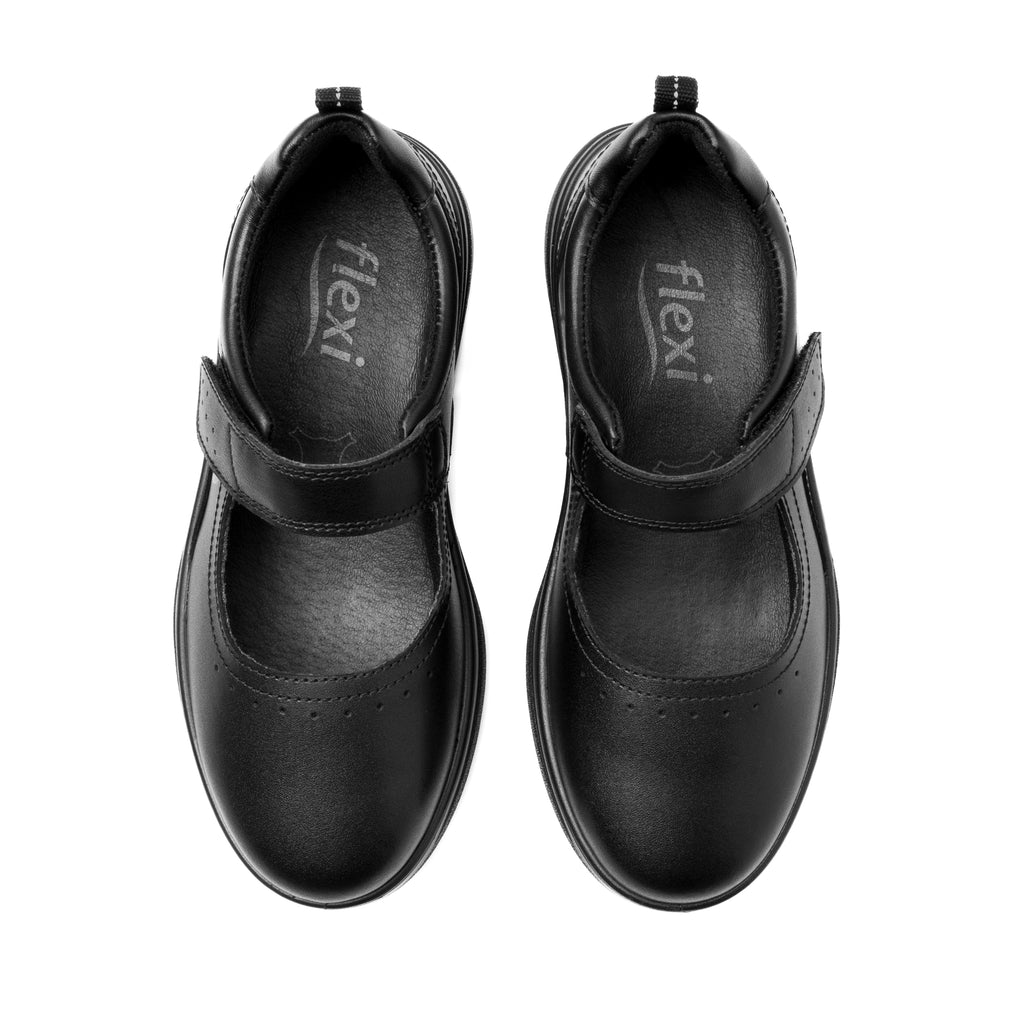 Zapato Niña Flexi Negro Escolar Infantil T17-22